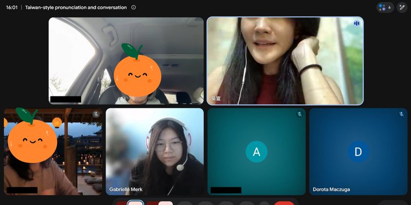 A Mandarin Zest Club speaking session on Google Meet